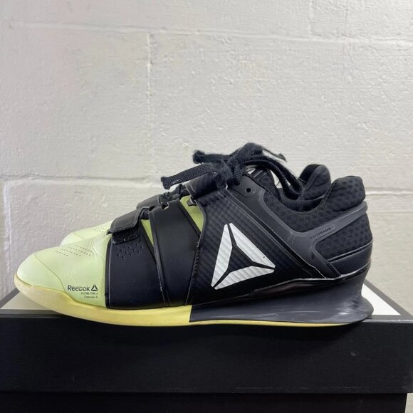 Reebok Legacy Lifter BS9665 Black Neon Volt Green Training Sneaker Shoes Mens 12 - Picture 4 of 12